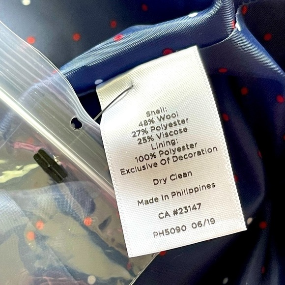 NWT! $150 Talbots Blue Plaid Blazer Jacket Coat Wool Blend, Sz 2 - Picture 10 of 13